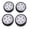 White, variant on YAHHU 4PCS RC Rally Tires 0.67 inches / 17 mm Rugged Plastic 1/8 RC Car Wheel Tyres for Entertainment White