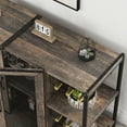 thumbnail image 5 of Industrial Wine Bar Cabinet for Liquor and Glasses,Farmhouse Coffee Wine Cabinet with Storage and Wine Rack,Buffet Cabinet for Dining Room Kitchen Living Room, 5 of 8