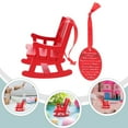 thumbnail image 4 of Wooden Rocking Chair Memory Ornament Red 2Pcs 3.3X3.1X2.8In, 4 of 8