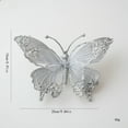 thumbnail image 3 of Shatterproof Butterfly Christmas Decoration 25Cm Glittering Meshes Wing Design Indoor Outdoor Holiday Party Supplies, 3 of 9