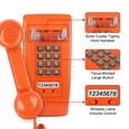 thumbnail image 3 of Teléfono fijo retro Sangyn con timbre mecánico naranja, 3 of 6