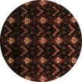 thumbnail image 1 of Ahgly Company Indoor Round Abstract Brown Modern Area Rugs, 6' Round, 1 of 4