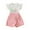 Pink, variant on Gubotare Girls Clothes Sets Baby Girl Summer Clothes Toddler Girl T-Shirt Linen Shorts with Belt Outfits Little Girl Clothes 2pcs Set 3T 4T (Pink,3-4 Years)