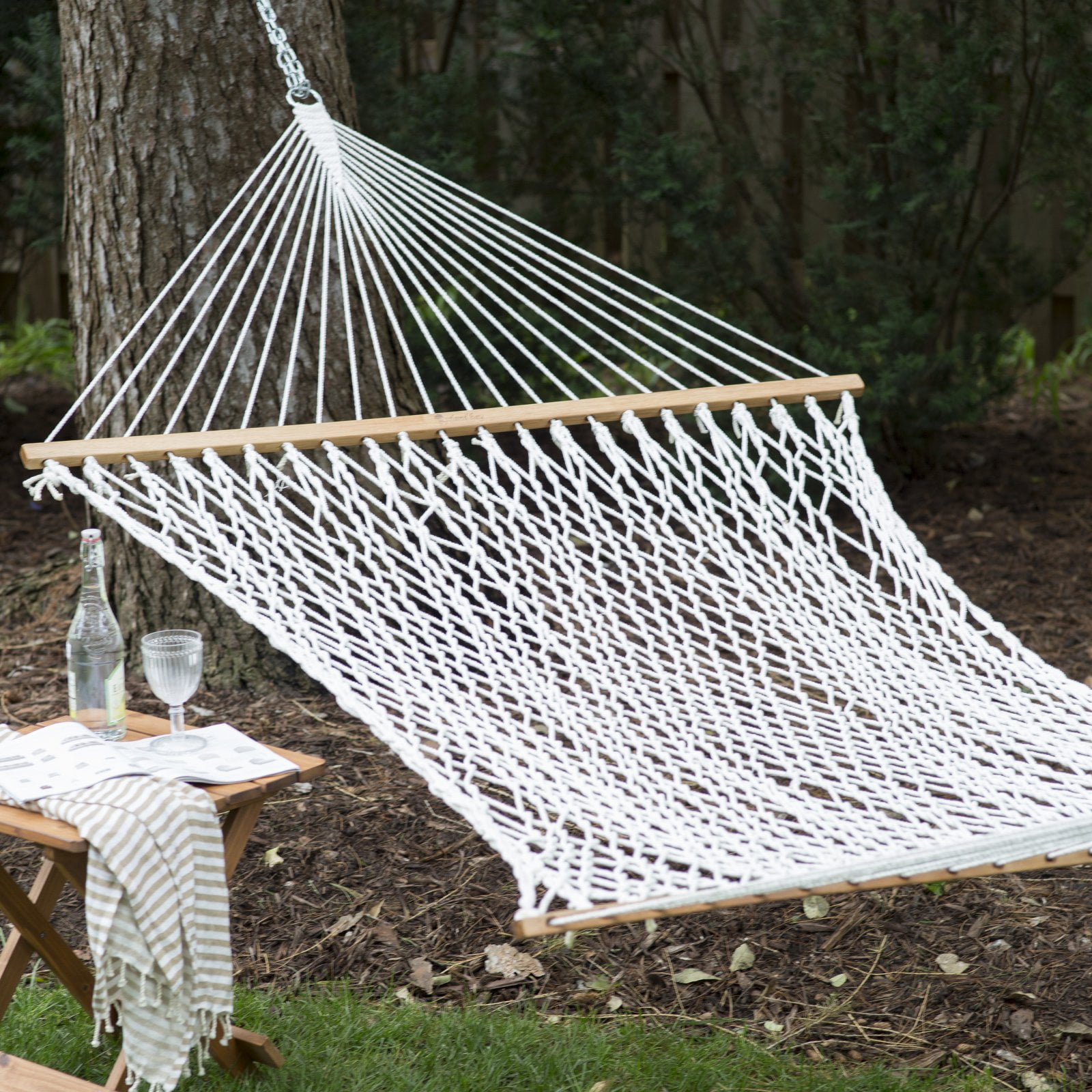 Coral Coast XL Thick Rope Double Hammock with FREE Hanging Hardware by