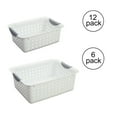thumbnail image 2 of Sterilite Medium & Small Ultra Plastic Storage Bin Organizer Basket (18 Pack), 2 of 12