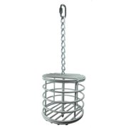 YML PT1 Parrot Bird Treat Cage Metal Basket, White