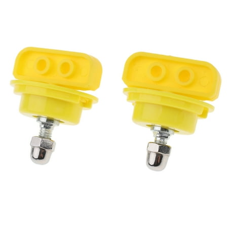 2 Pieces Hamster Chinchilla Mouse Running Wheel Revolving Shaft Accessories Yellow
