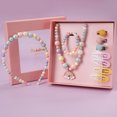 thumbnail image 3 of YOYTOO 10Pcs Kids Jewelry Set Rainbow Pendant Necklace Beaded Bracelet Headband Hair Clips Hairband Jewelries for Girls Dress up, 3 of 8