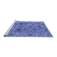 thumbnail image 2 of Ahgly Company Machine Washable Indoor Rectangle Oriental Blue Traditional Area Rugs, 7' x 9', 2 of 4