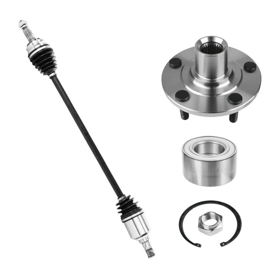 AutoShack Front Right CV Axle Shaft Wheel Hub Bearing Assembly | Replacement for 2007-2013 Jeep Patriot | 2-PC