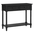 thumbnail image 5 of Tcbosik Console Table with 2 Storage Drawers, Entryway Table with Open Shelf, 35.5 inch Behind Couch Table for Living Room, Hallway, Easy Assembly, Black, 5 of 10