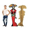 67 x 27 in. Day of The Dead Woman Cardboard Standup