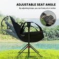 thumbnail image 5 of XgoodX Double Hammock Camping Chair, Folding Rocking Swing Chair with Adjustable Backrest, Cup Holder, Headrest, and Padded Seat, Portable Outdoor Chair for Lawn, Backyard, Travel, or Concerts,Black, 5 of 10