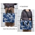 thumbnail image 6 of FORMRS 16" Laptop Bag Carrying Sleeve Case with Handle Travel Shoulder Briefcase, Floral Ocean Waves, 6 of 8