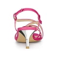 thumbnail image 4 of Sandalias de tacón de aguja Allegra K Destalonado para Mujer Rosa caliente 41, 4 of 7