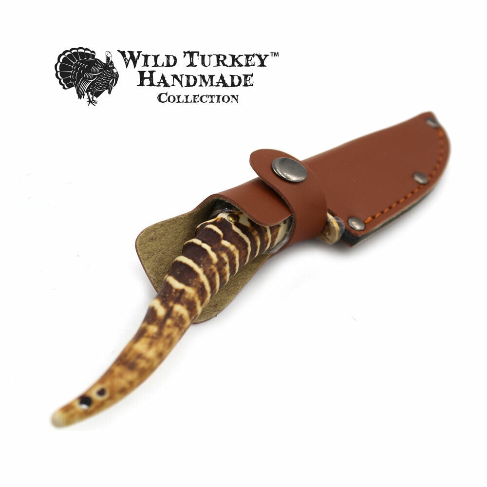 Wild Turkey Handmade Collection Fixed Blade Faux Handle Hunting Knife w/Sheath