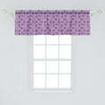 thumbnail image 2 of Ambesonne Purple Window Valance, Valentine Animal Fun, 54" X 18", Lavender Pink Black, 2 of 3