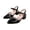 Black, variant on Girls Heels Dress Shoes Flower Girl Closed Toe Heels Ankle Strap Wedding Party School Pump Shoes