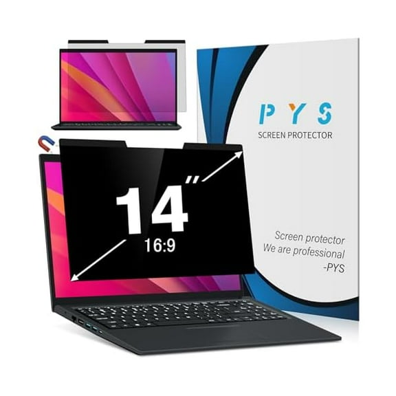 Magnetic Laptop Privacy Screen 14 Inch (16:9 Aspect) - Anti-Glare Blue Light Filter, Removable Privacy Screen Protector Compatible with HP/Dell/Acer/Lenovo/Samsung/ASUS (12.2x6.9inch/ W x H)