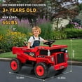 thumbnail image 5 of 12V Ride On Dump Truck for Kids with Remote Control, Electric Construction Vehicle Toy with Auto-Lift Bed, Shovel, LED Lights, Music, 16.5" Seat, Gift for Ages 2–6, 5 of 6