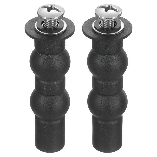 Uxcell 2 Paquete Tornillo de Bisagra de Asiento de Inodoro, Tornillos Universales de Acero Inoxidable con Tornillo de Caucho Expandible y Junta de 0.55" para Repuestos de Asiento de Inodoro