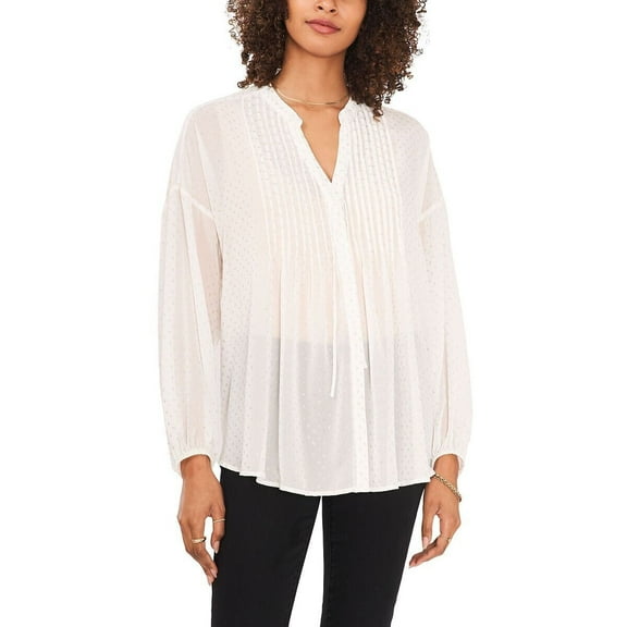 Vince Camuto Women's Women's Drop Shoulder Blouse White S B4HP $89