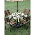 thumbnail image 4 of Outdoor Tablecloth with Umbrella Hole for Patio/Picnic/Party/Camping, Tropical Trees Waterproof Table Cloth Square Cover Washable, Summer Palm Trees Botanical Vintage Green (54"x 54"), 4 of 8