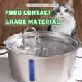 thumbnail image 2 of Zootealy Automatic Pet Water Fountain with Transparent Design, Stainless Steel Body, Smart Water Dispenser for Cats with 360° Water Tray and IPX8 Water Pump - Quiet Operation, Multi-Filter System,, 2 of 6