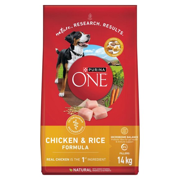 Purina ONE Chicken & Rice Formula, Dry Dog Food 14kg