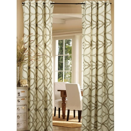 Indoor Transfer Panel - LR Home Harlequin Double Panel Beige 50 in x 84 in Indoor Drapes & Curtains