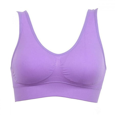 

Women s Seamless Padded Sports Bra Wirefree High Impact Gym Yoga Cami Bras