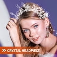 thumbnail image 4 of RENACLIPY Elegant Crystal Headband for Brides with Unique Metal Frame Design, Wedding Hair Accessory, Versatile Jewelry Piece, 4 of 8