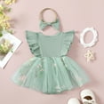 thumbnail image 4 of Okbabeha Baby Girl Summer Clothes Newborn Romper Tulle Tutu Dress Cute Toddler Birthday Dresses Infant Photoshoot Outfit, 4 of 7