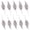 Silver, variant on Pack of 10 Portable Decorative Leaves Christmas Tree Decors for Unique Holiday Decors in Multiple Locations