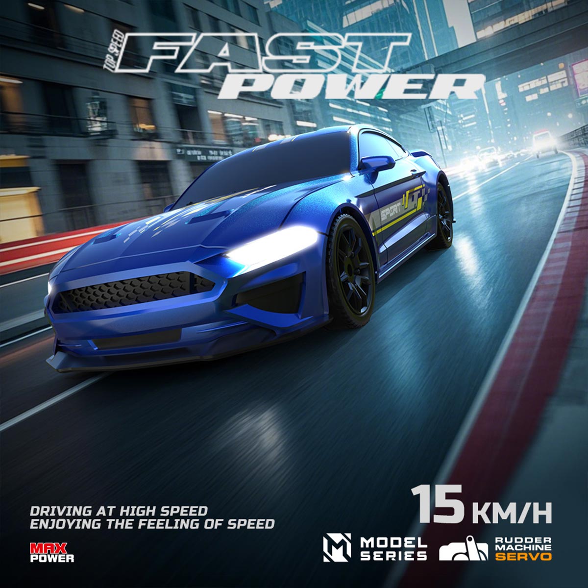 1/43 Scale Full-Proportional Mini Electric RC Drift Racing Car Model, 2.4G 15KM/H TOP Speed Vehicle with LED Lights(RTR /Purple)