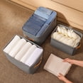 thumbnail image 5 of Medium Tan Rectangular Fabric Storage Bin with Handles, Back to School Dorm Room Essentials Misc Closet Organizer, 5 of 5