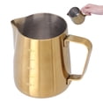 thumbnail image 2 of Milk Pitcher, Milk Frothing Cup Matt Gold Thicken  For Home For Foam Making ANGGREK 350ml, 2 of 8