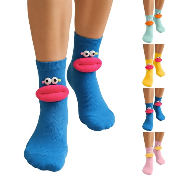 Fewfanhot Funny Crazy Socks Novelty Socks for Women Men, Cute Cartoon Socks for Christmas Stocking Stuffers, Gag Gifts and Fun Holiday Gifts