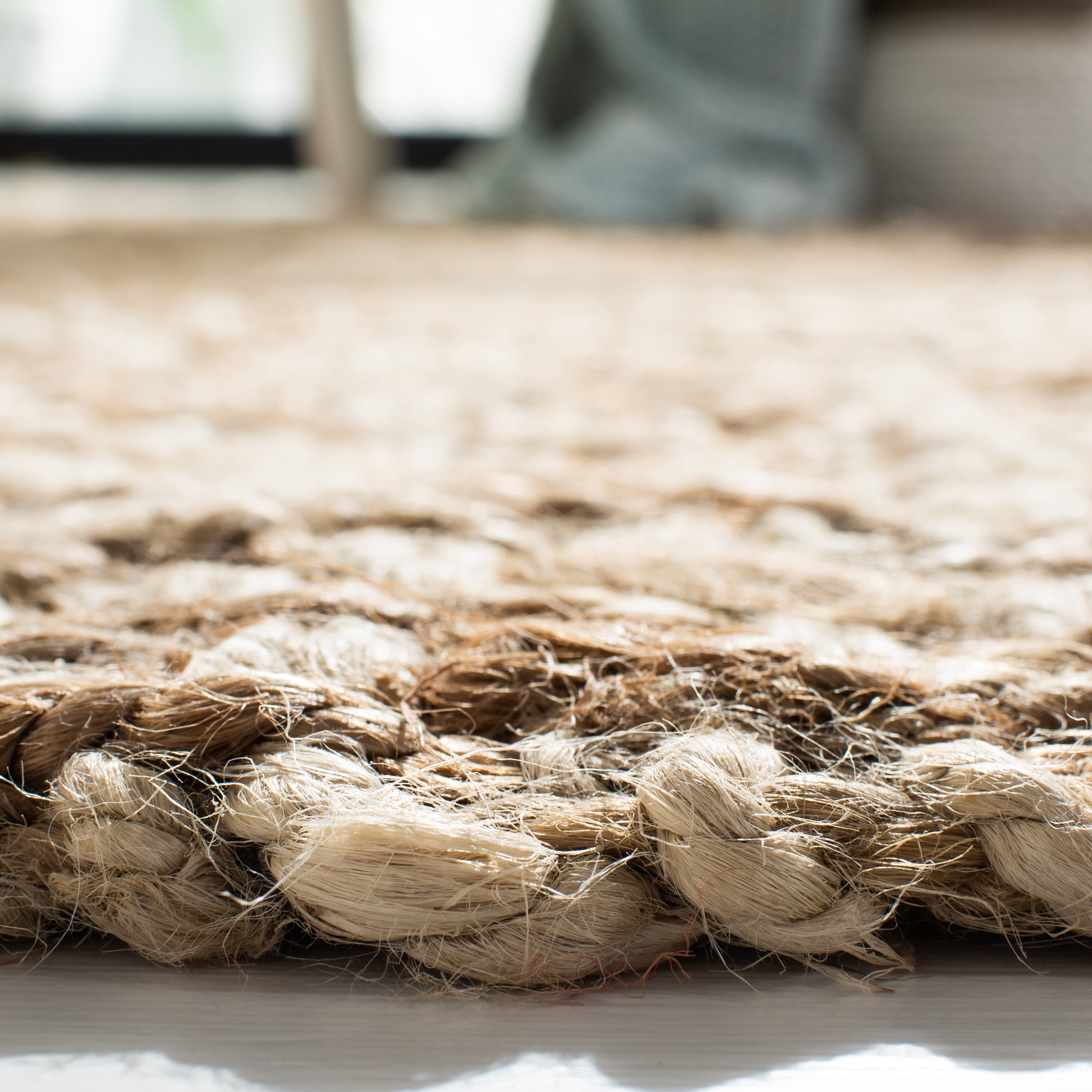 SAFAVIEH Natural Fiber Gillian Striped Area Rug, Bleach/Natural, 3' x 5'