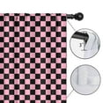 thumbnail image 4 of Blackout Kids Curtains,Black and Pink Checkerboard Pattern Childrens Insulated Curtains Set Of 2,Bedroom Essentials,Toddler Room Decor 42"x54", 4 of 5