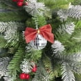 thumbnail image 2 of SLYNSHome Christmas Balls Ornament,Hanging Silver Disco Mirror Ball with Bow for Party Decoration - Red, 2 of 7