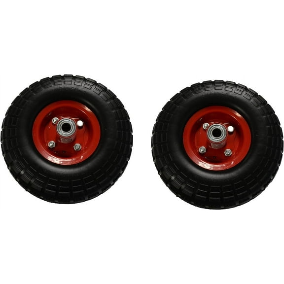 Universal Fit Flat Free Hand Truck/Utility Tire 10" - 2PC Set - National Standard Products