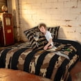 thumbnail image 4 of Manfei Camo US Flag Queen Comforter Set, Hunting Mallard Duck Comforter Sets Queen, Brown Black, Black Reversible 3pcs, 1 Comforter and 2 Pillowcases, 4 of 6