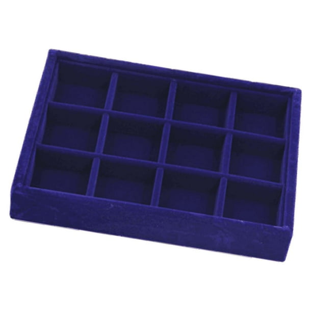Organizador de Joyas Zulema Bandeja Terciopelo Azul