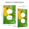 thumbnail image 3 of Daiia Bees Pollinates A Yellow Dandelion Pattern Decorator Wall Plate Child Safe Outlet Cover, Switch and Outlet Covers,Size 1-Gang 5.0" x3.0" , Polycarbonate Thermoplastic-Style S, 3 of 6