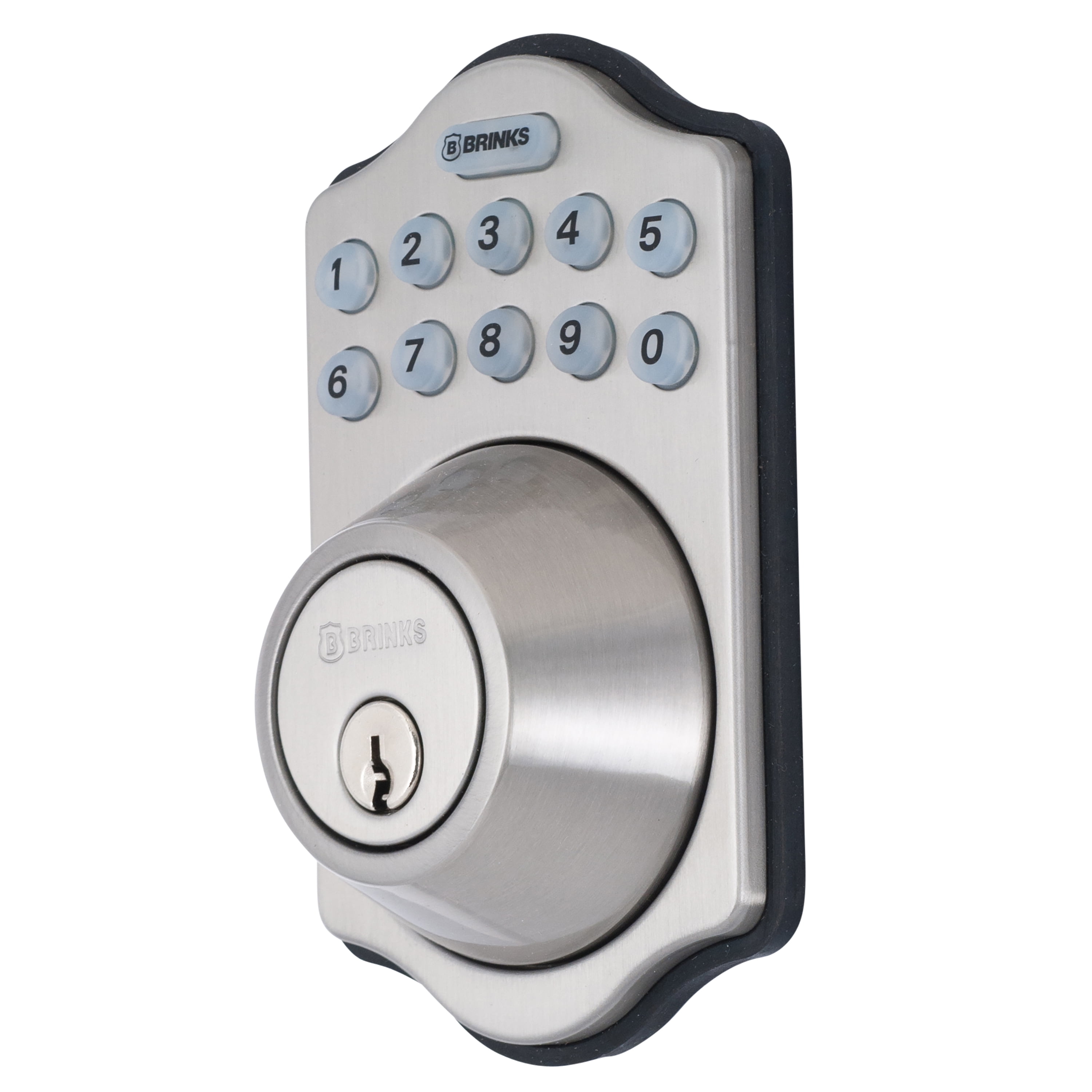 Brinks Electronic Deadbolt in Satin Nickel Finish