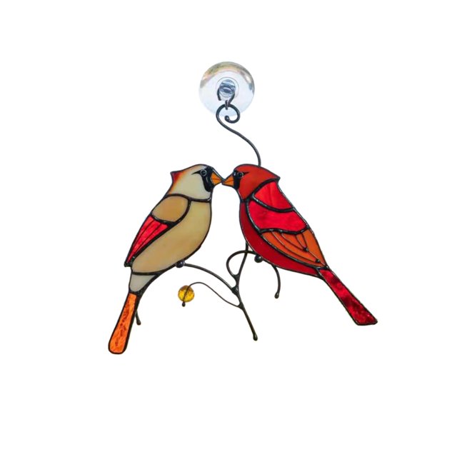 xiaxaixu Cardinal Bird Epoxy Craft Pendant, Creative Hanging Ornament