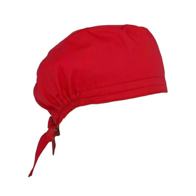 Scrub Cap with Sweatband Adjustable Tie Back Scrub Hat