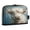 Highland Cow and Blue Flowers, variant on Pencil Bag with Magnetic Foldable Base Large Capacity Stand-Up Pencil Case Durable Nylon Pen Pouch Elephant with Colorful Floral