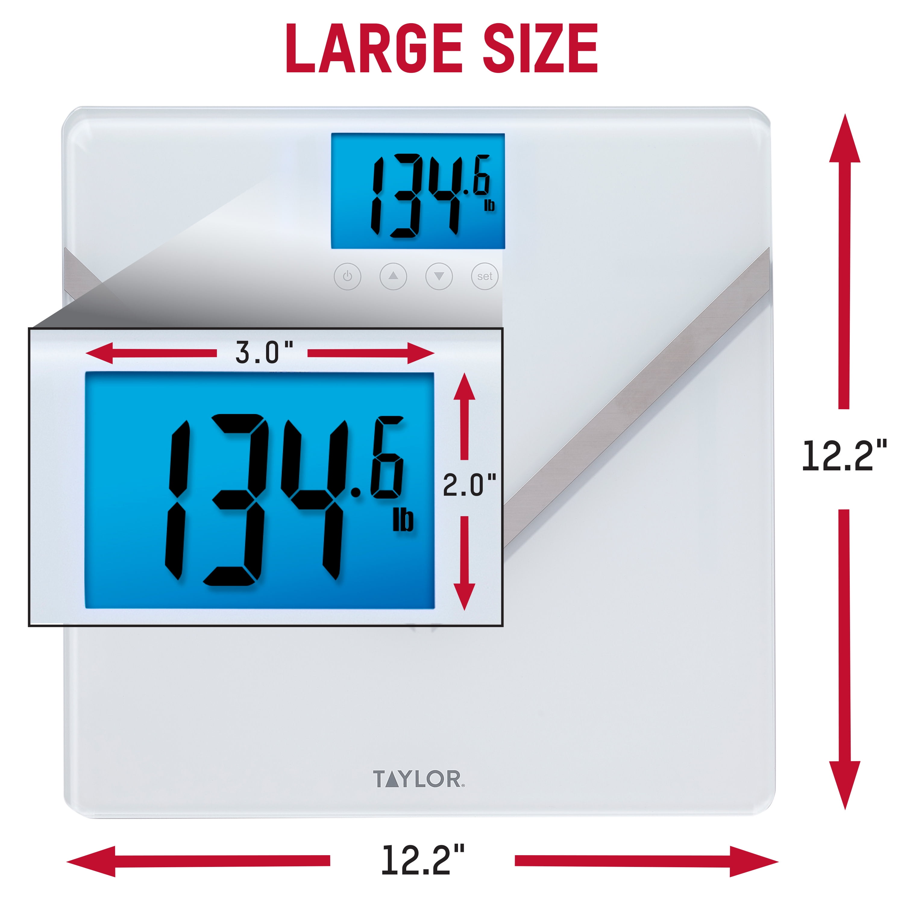 Taylor Digital Body Composition 8 User Glass Scale White 5282542